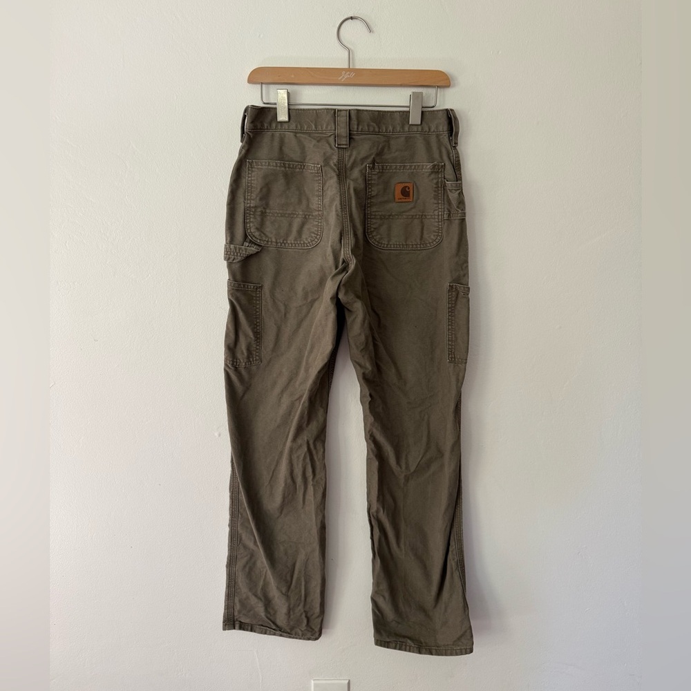 Carhartt Khaki Light Brown Medium Weight Cargo Pants Size 30 x 32